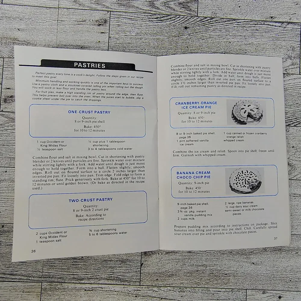 Occident King Midas Collector's Bake Book Cookbook Booklet 70s Retro VERY GOOD‎
